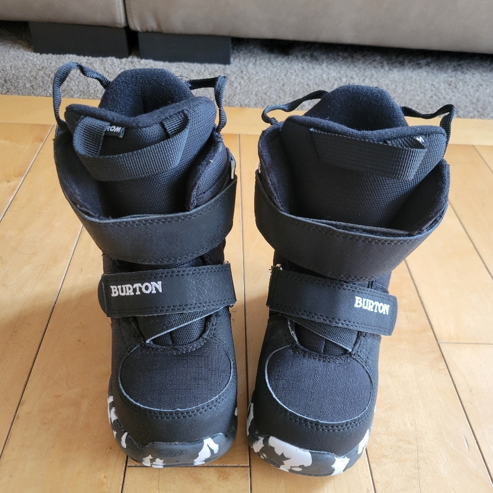 Burton Kids Black Mini Grom Snowboard Boots - Size 11 Child